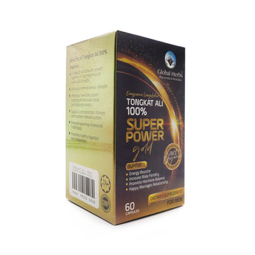Global Herbs, Tongkat Ali, Super Power Gold 100%, 60 capsules